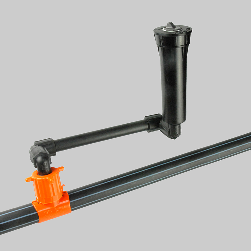 KwikTap™ with articulated riser and pop-up sprinkler